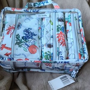 Vera Bradley 4 PC cosmetic organizer